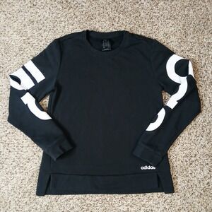 Adidas Womens Sweatshirt Small Black Crewneck